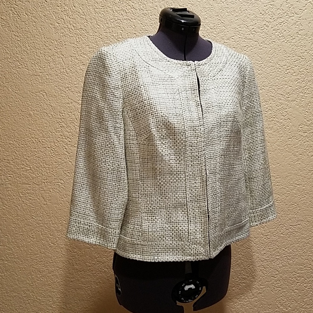 Sand beige lined woven jacket by banana republic